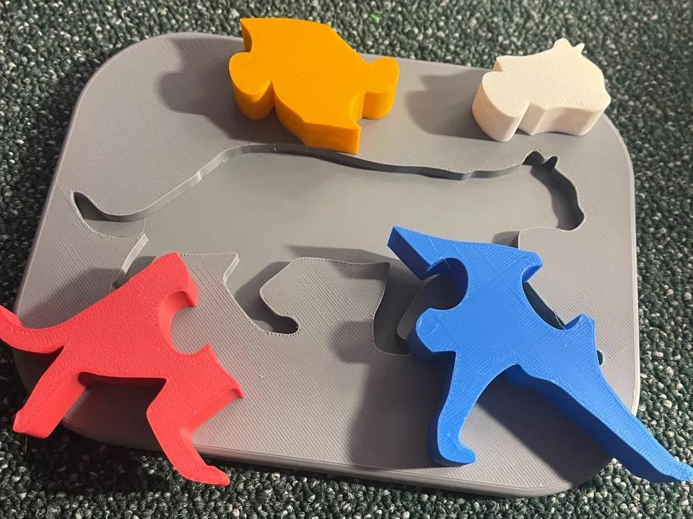 Cat Shape Puzzle for Kids - Motor Skills Development and Shape Orientation - Fun & Decorative Insertion Puzzle - 3D Printed