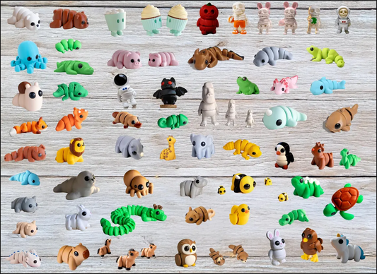 Larger Articulating Mini Animals & Toys - Build Your Bundle