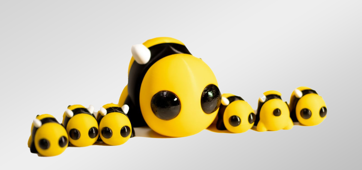 Bee - Articulating Tiny 3D Printed Fidget Toy, Sensory Bulk Gifts for Kids and Adults