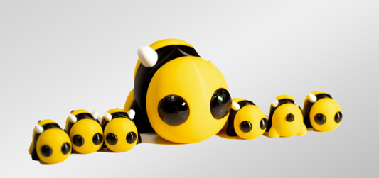 Bee - Articulating Tiny 3D Printed Fidget Toy, Sensory Bulk Gifts for Kids and Adults