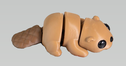 Beaver - Articulating Tiny 3D Printed Fidget Toy, Sensory Bulk Gifts for Kids and Adults