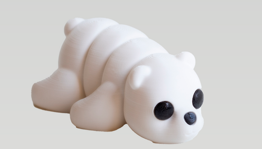 Bear Polar - Articulating Tiny 3D Printed Fidget Toy, Sensory Bulk Gifts for Kids and Adults