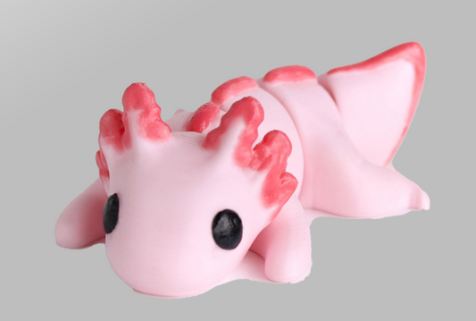 Axolotl - Articulating Tiny 3D Printed Fidget Toy, Sensory Bulk Gifts for Kids and Adults