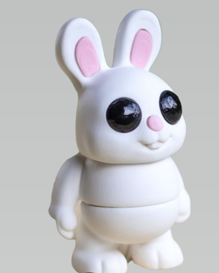 Bunny Standing - Articulating Tiny 3D Printed Fidget Toy, Sensory Bulk Gifts for Kids and Adults