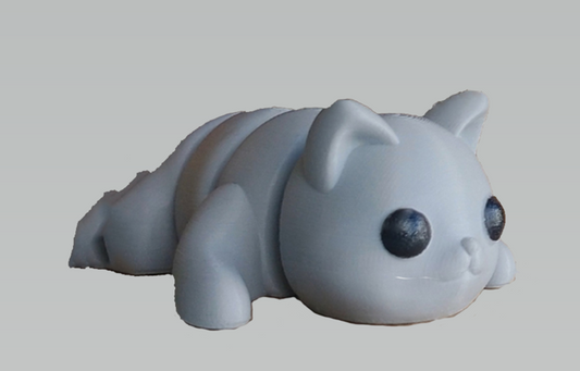 Cat - Articulating Tiny 3D Printed Fidget Toy, Sensory Bulk Gifts for Kids and Adults