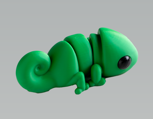 Chameleon - Articulating Tiny 3D Printed Fidget Toy, Sensory Bulk Gifts for Kids and Adults