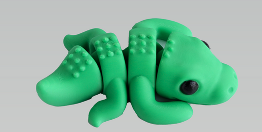 Crocodile Tiny - Articulating Tiny 3D Printed Fidget Toy, Sensory Bulk Gifts for Kids and Adults