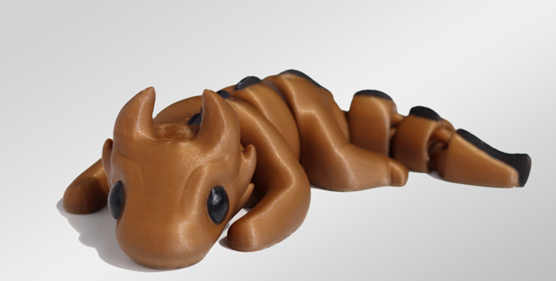 Dragon - Articulating Tiny 3D Printed Fidget Toy, Sensory Bulk Gifts for Kids and Adults
