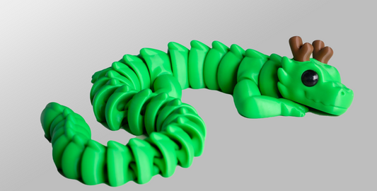 Dragon Longer - Articulating Tiny 3D Printed Fidget Toy, Sensory Bulk Gifts for Kids and Adults
