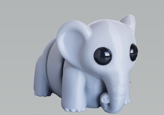 Elephant - Articulating Tiny 3D Printed Fidget Toy, Sensory Bulk Gifts for Kids and Adults