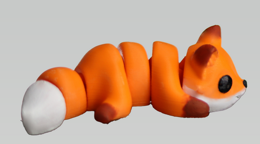 Fox - Articulating Tiny 3D Printed Fidget Toy, Sensory Bulk Gifts for Kids and Adults