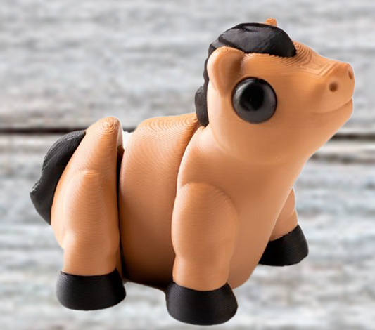 Horse - Articulating Tiny 3D Printed Fidget Toy, Sensory Bulk Gifts for Kids and Adults