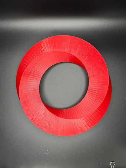Mobius Decor Ring - 3D Printed Stylish Accent for Bookshelves, Tables & Cabinets, Modern Home Decor