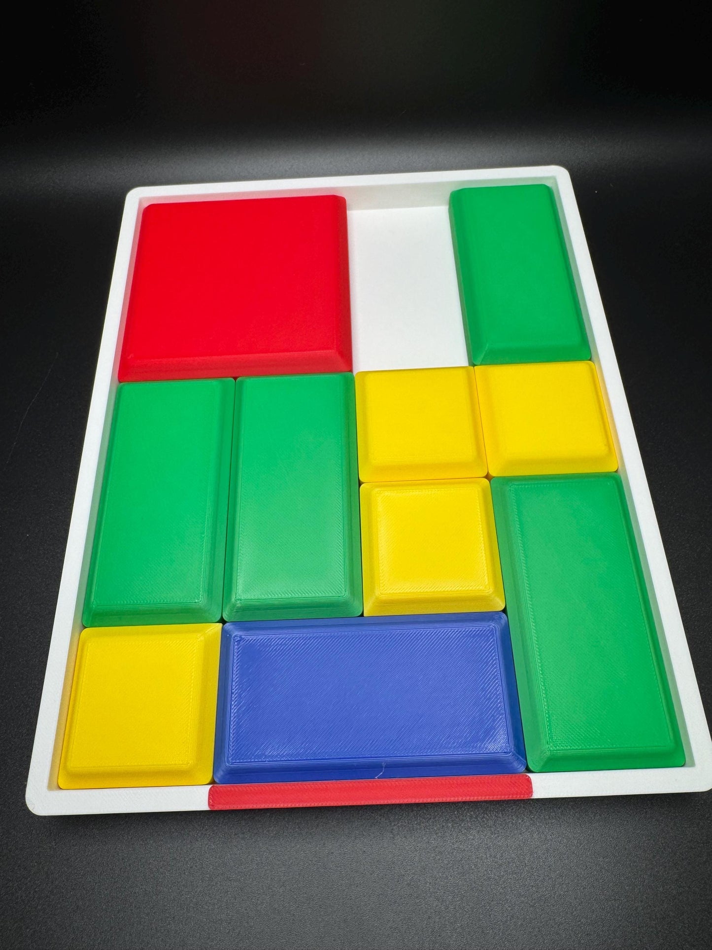 Klotski Sliding Puzzle - Large 3D Printed Puzzle, Interactive Sliding Piece Challenge, Get the Red Square Out, Mind Teasing Fun