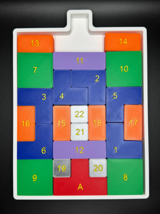 Climb Pro 24 Game Puzzle - Sliding Puzzle, 3D Printed Brain Teaser, Move Red Piece to Top for Fun & Challenge