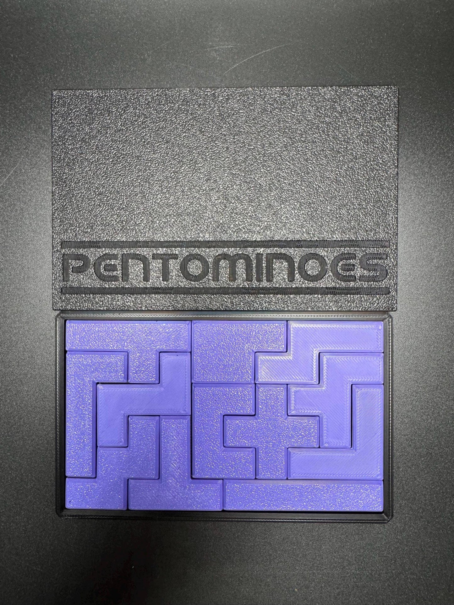 Pentominoes Pocket Puzzle - Brain-Boosting Fun, 4 Difficulty Levels, High Quality 3D Print, Perfect Gift for All Ages