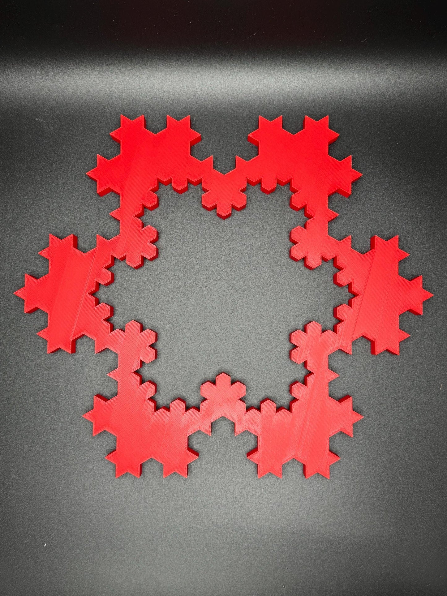 Koch Snowflakes - Fractal Curve Model, 3D Print Desk Art and Learning Tool Gift for Students & Teachers, High Quality Decor