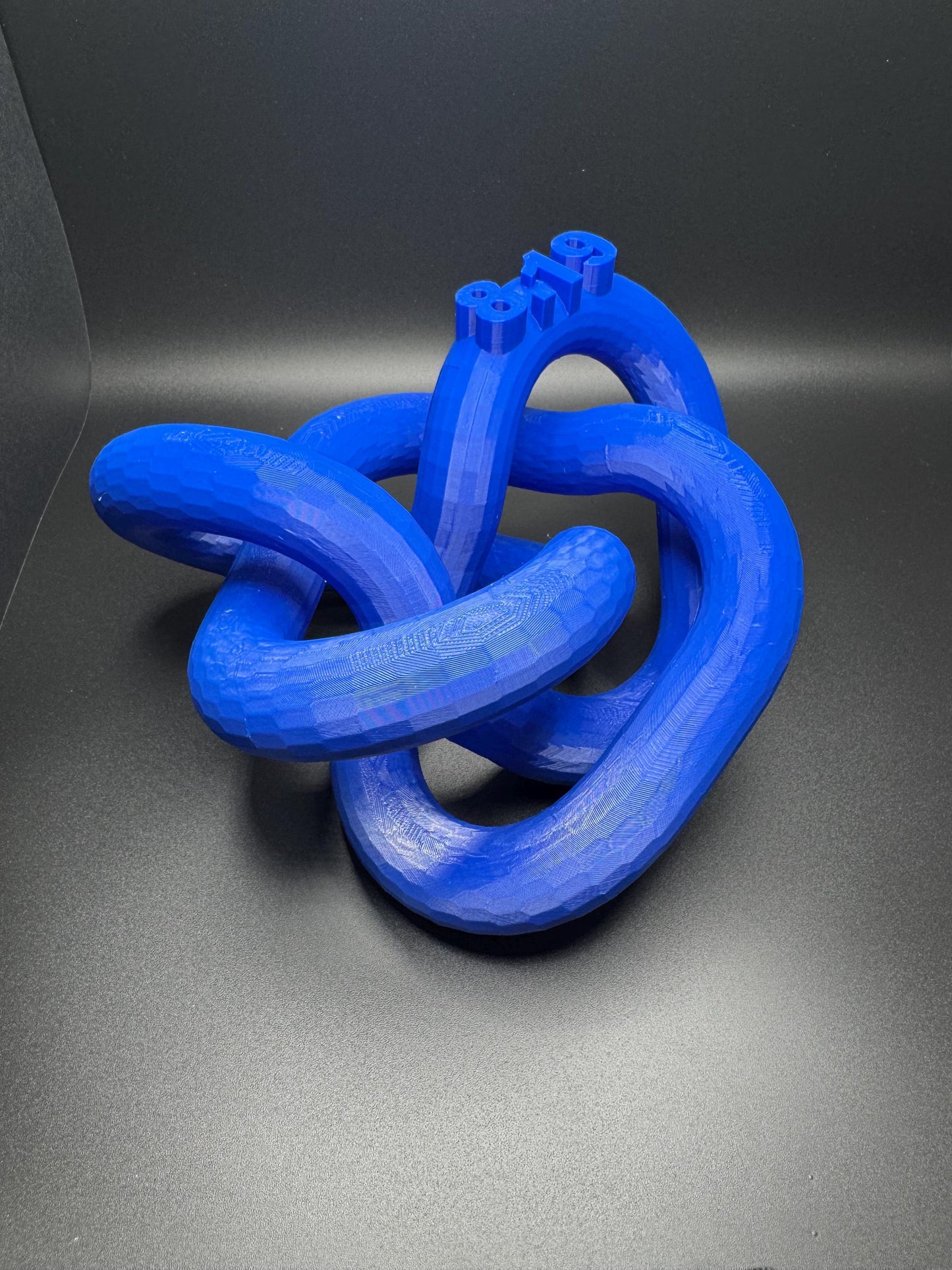 3D Printed 8-19 Knot Art Sculpture - Unique Gift for Home Decor, Modern Art, Desk Ornament, Handmade Decorative Piece