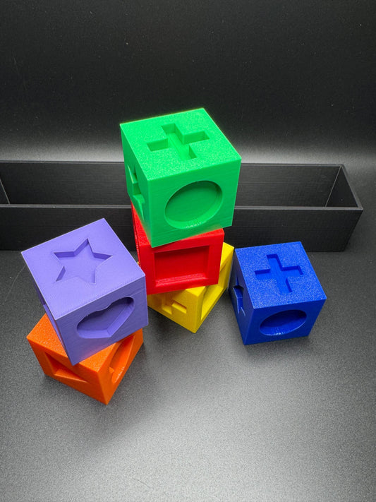 6 Cube Instant Insanity Challenge for All Ages - Fun & Engaging Gift Idea for Puzzle Lovers - 3D Printed Puzzle