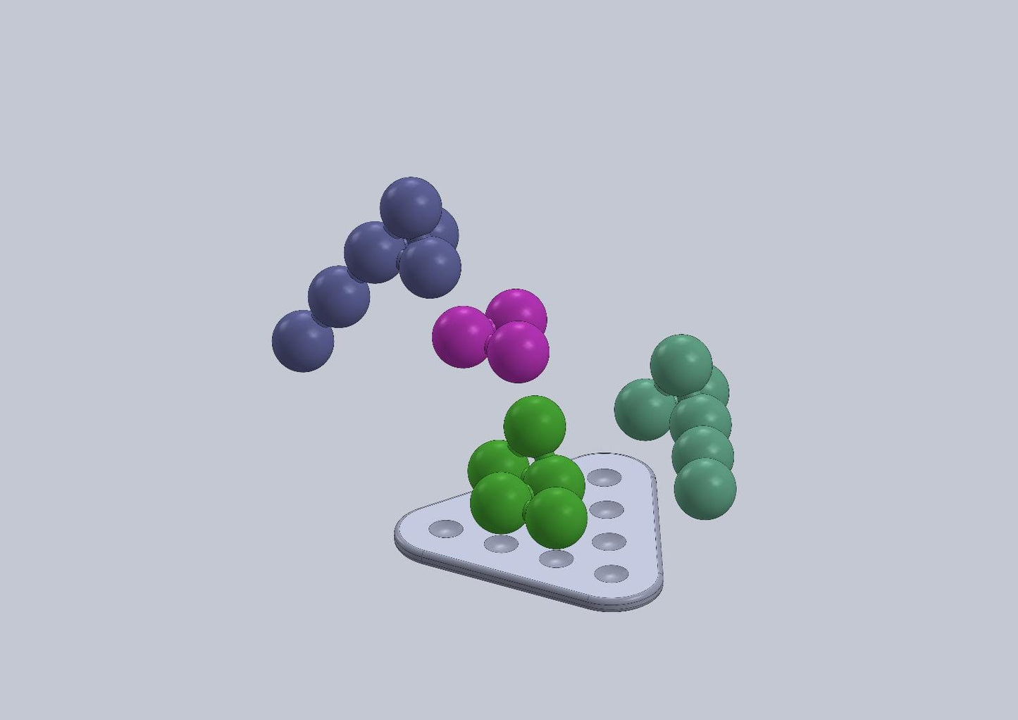 Tetraeder Puzzle - Fun 3D Mind Game, Stack Spheres to Create Pyramid, High Quality Large Size Brain Teaser