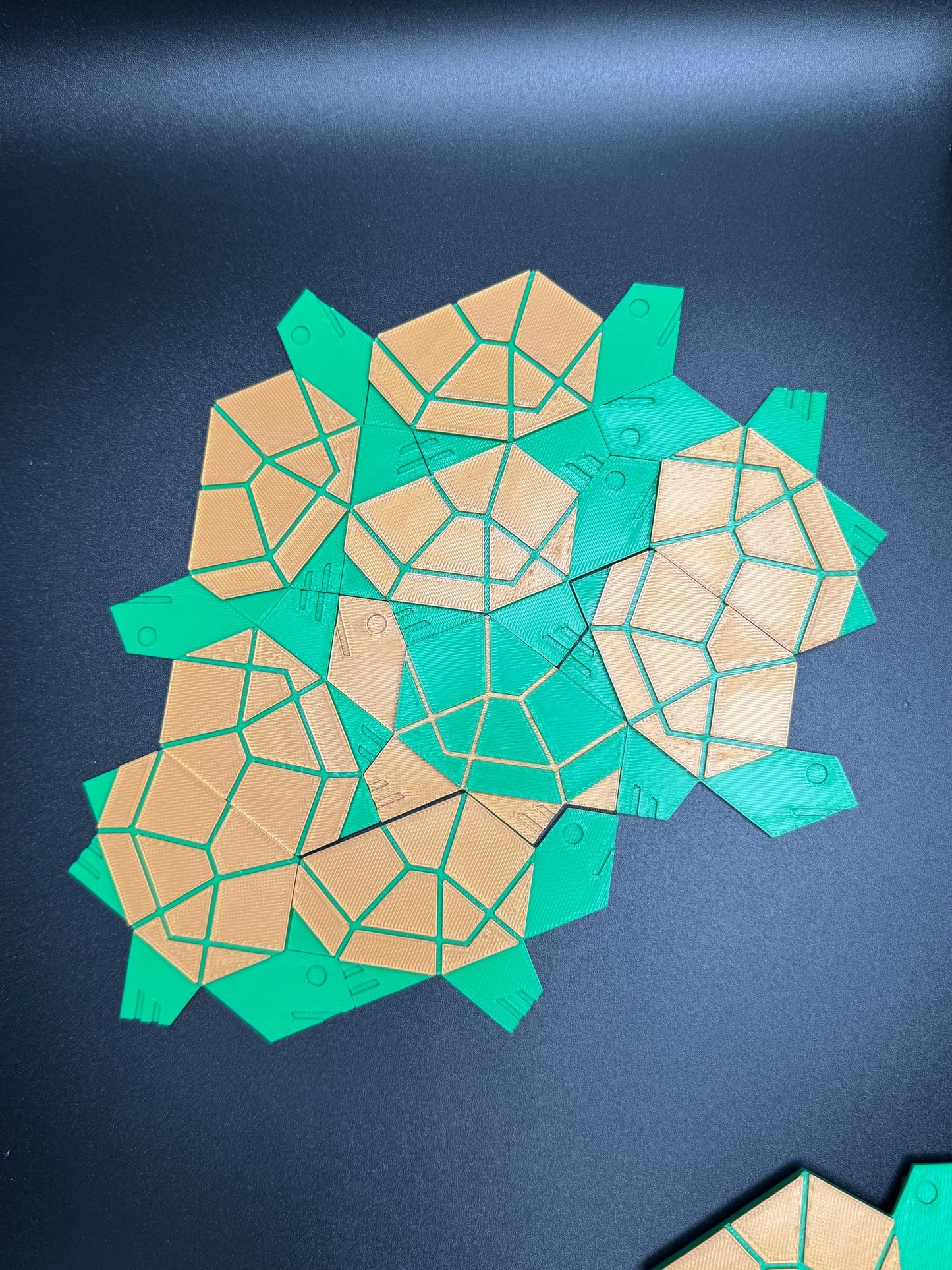 Turtle Aperiodic Monotile Puzzle - 3D Printed Learning Patterns for Teachers, Students & Kids - 57 Pieces to Explore New Skills