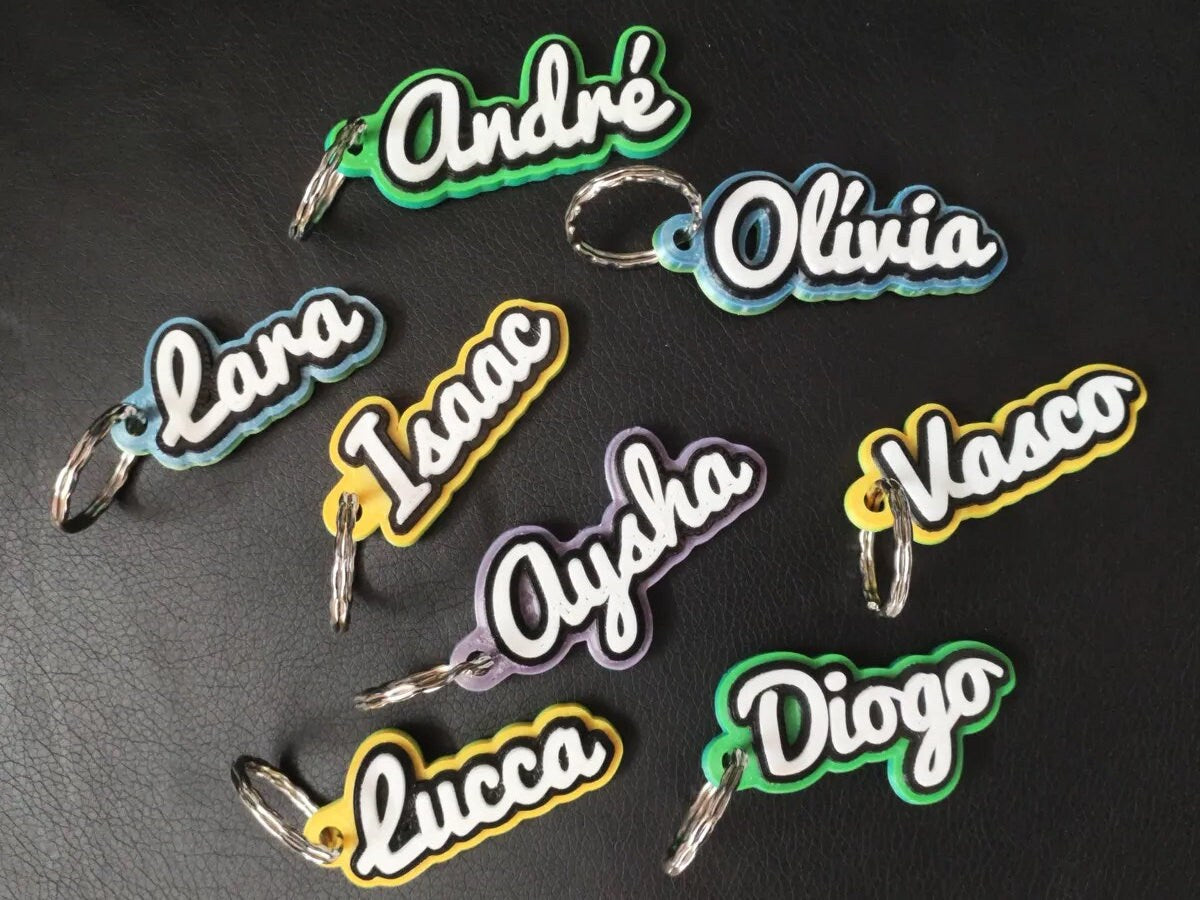 Custom 3D Printed Name Keychain