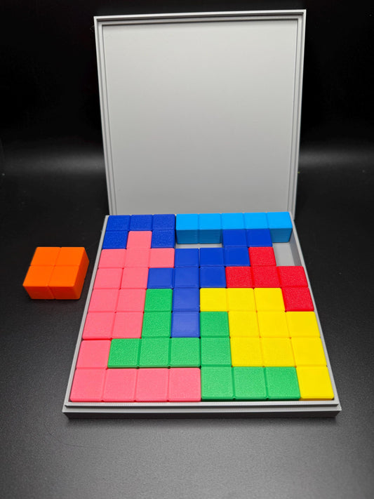 Flat Pentominoes Puzzle - 13 Unique Pieces, Challenging STEM Learning Tool & Gift for Puzzle Lovers | High Quality 3D Print