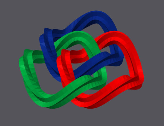 Linked Borromean Rings 3D Print | High Quality Classroom or Desk Decor | Unique Educational Sculpture & Gift