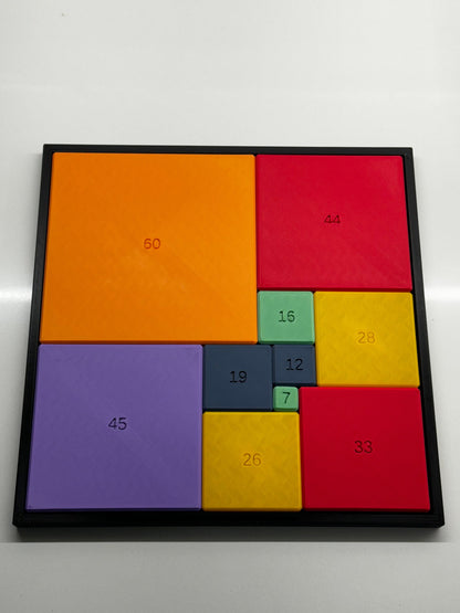 Perfect Rectangle Puzzle for Adults & Kids - Challenging Math Puzzle Brain Teaser - Educational Game for Teachers, Students Puzzle Lovers