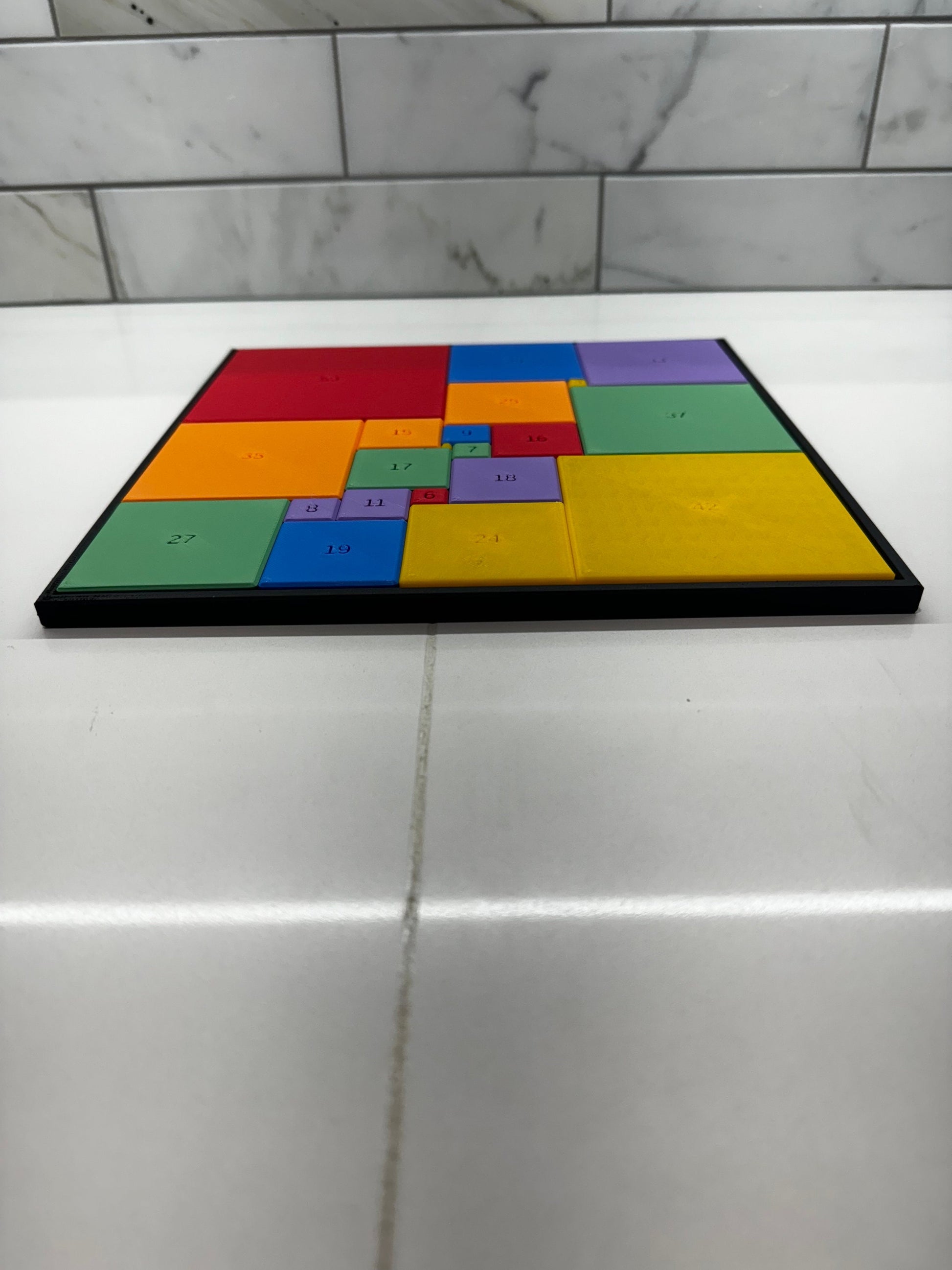 Perfect Square Puzzle for Adults & Kids - Challenging Math Puzzle Brain Teaser - Educational Game for Teachers, Students Puzzle Lovers