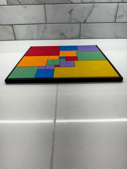 Squared Square Puzzle for Adults & Kids - Challenging Math Puzzle Brain Teaser - Educational Game for Teachers, Students Puzzle Lovers