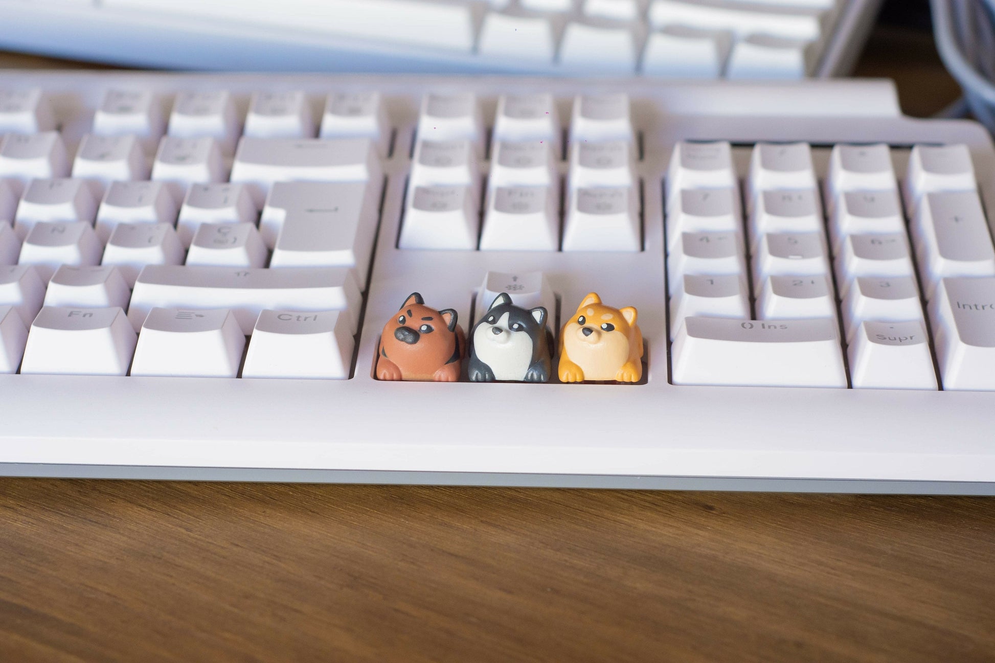 Shiba Inu Dog Keycaps Set - Cherry MX Compatible - Unique Keyboard Accessory Gift 4-Pack - Perfect for Him & Her