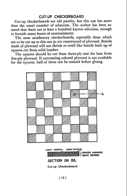 Checkerboard Dissection Puzzle by E. M. Wyatt
