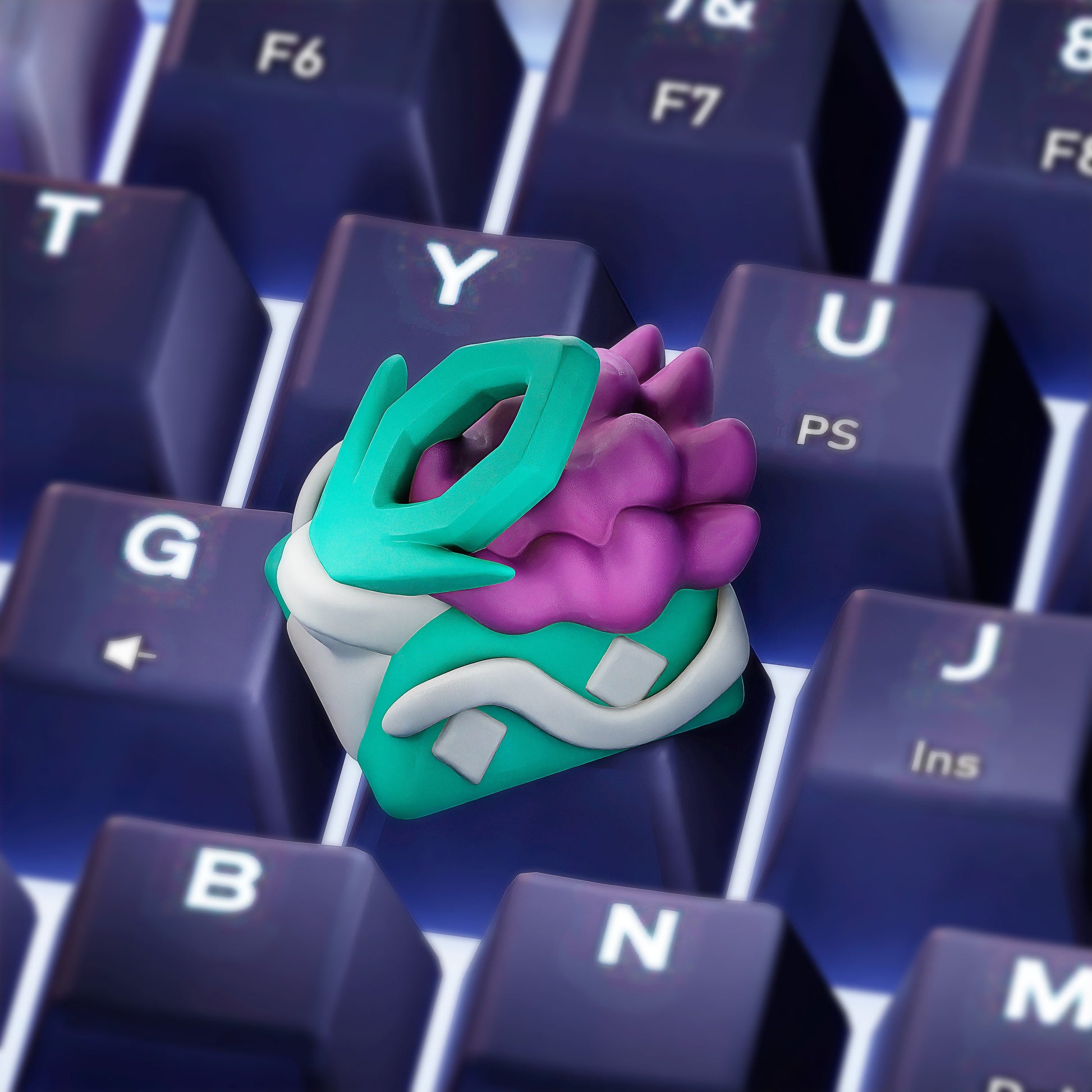 Handmade Inspired By Legendary Beasts Pokemon Keycaps for Cherry MX - Custom Artisan - Entei Suicune Raikou - Perfect Anime Fan Gift