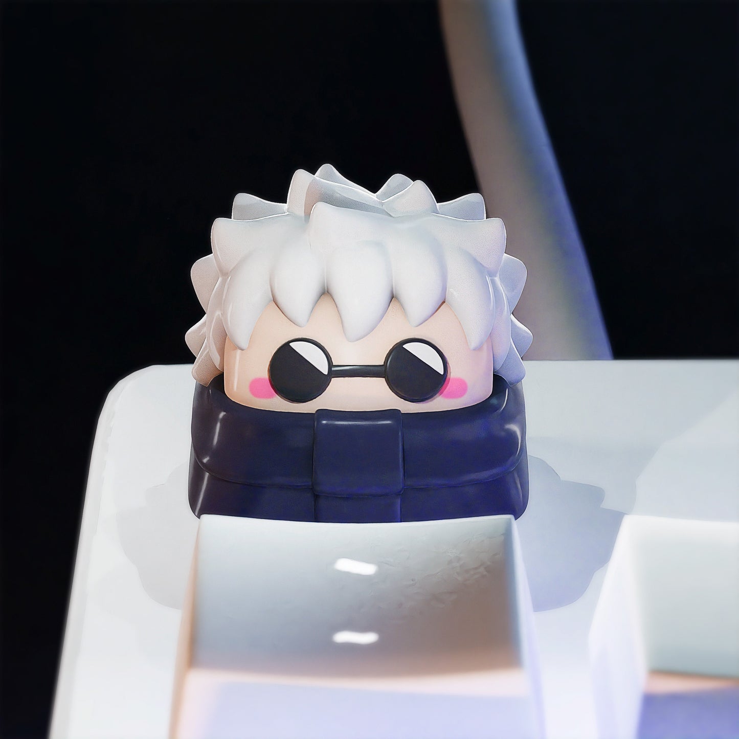 Handmade Inspired By Jujutsu Kaisen Keycaps for Cherry MX and clones - Custom Artisan Anime Fan Gift - Geto, Gojo, Nanami Keyboard Keycaps