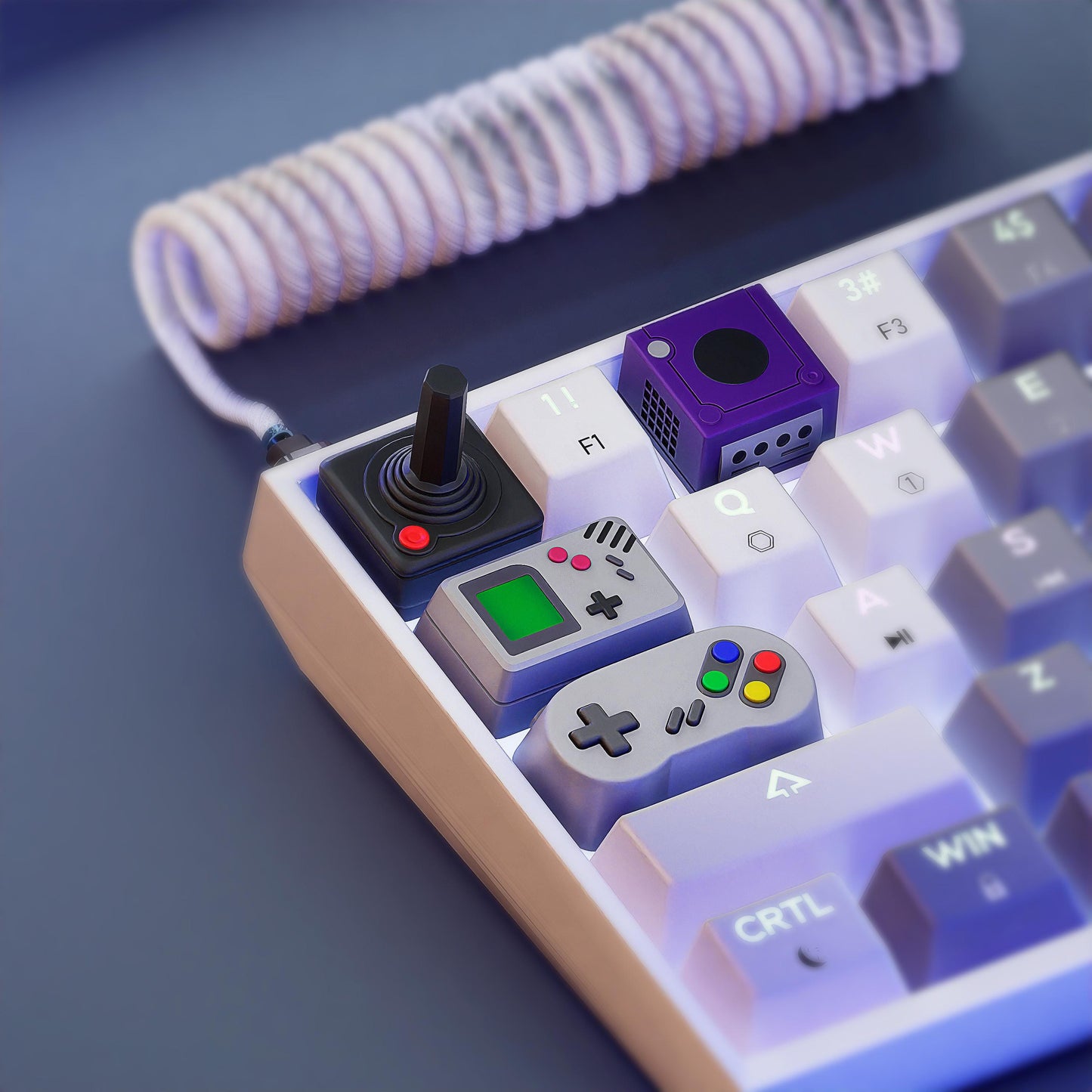 Handmade Videogame Console Keycaps for Cherry MX, Artisan Keycaps, Gameboy, SNES, Atari Controller Gifts for Him & Her 3D Printed