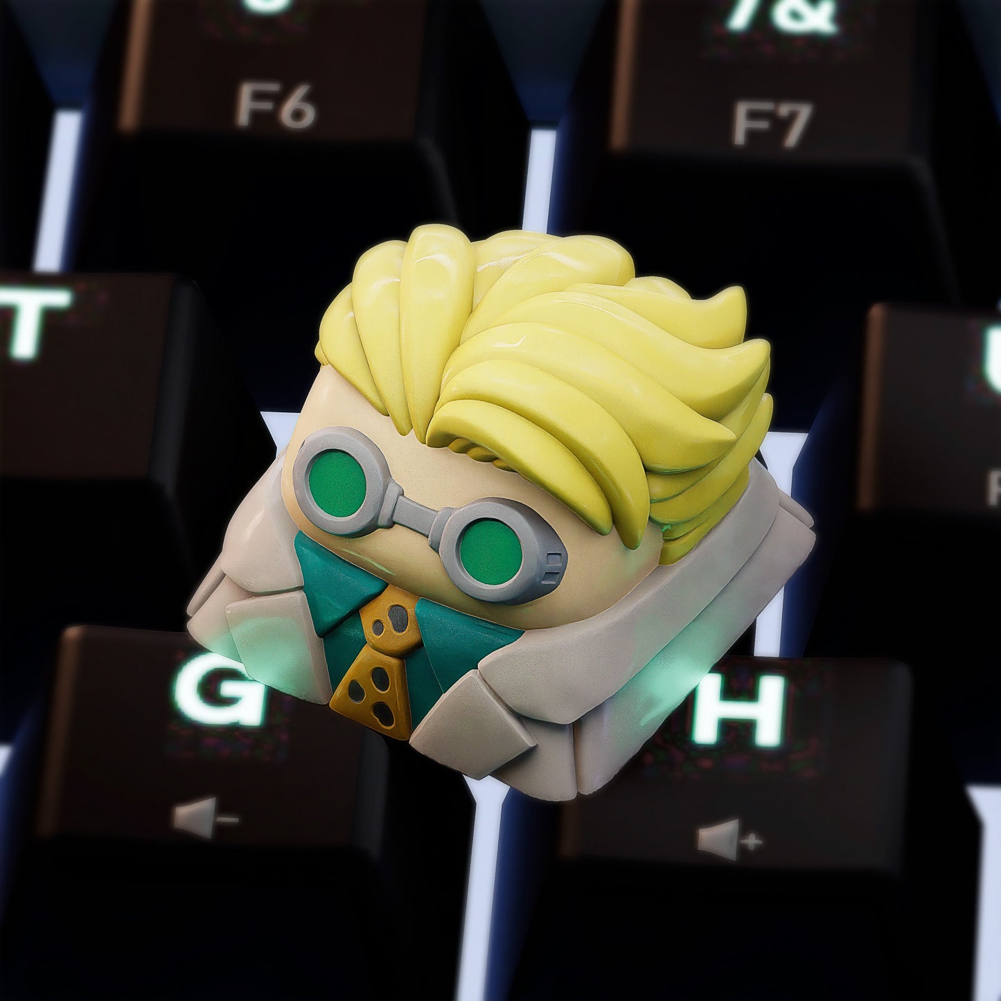 Handmade Inspired By Jujutsu Kaisen Keycaps for Cherry MX and clones - Custom Artisan Anime Fan Gift - Geto, Gojo, Nanami Keyboard Keycaps