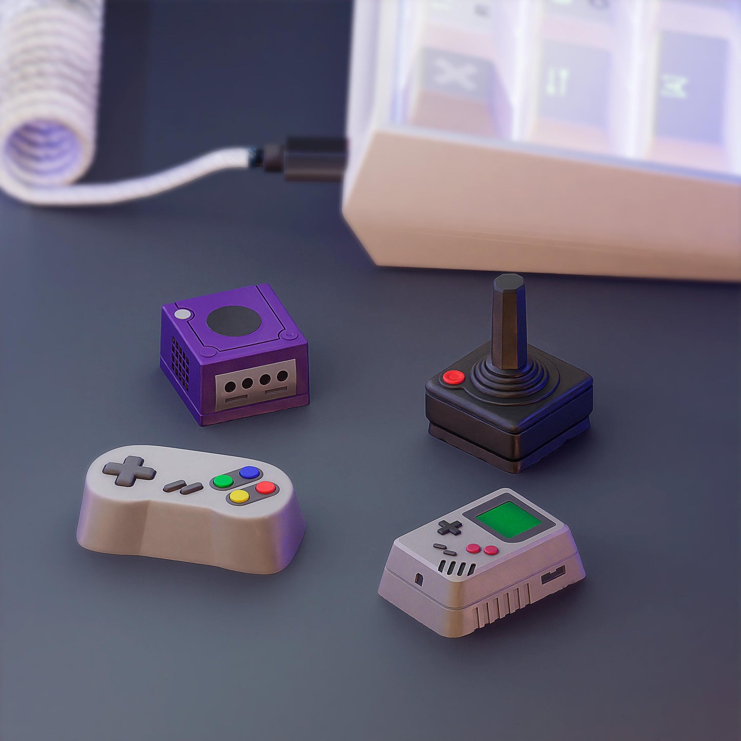 Handmade Videogame Console Keycaps for Cherry MX, Artisan Keycaps, Gameboy, SNES, Atari Controller Gifts for Him & Her 3D Printed