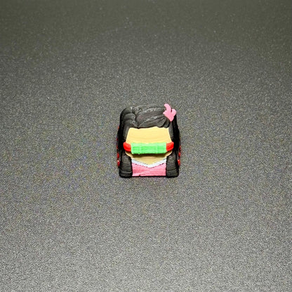 Handmade Inspired By Demon Slayer Keycaps: Tanjiro, Nezuko, Zenitsu & Inosuke for Cherry MX – Artisan Custom Key Caps - Gift for Anime Fans