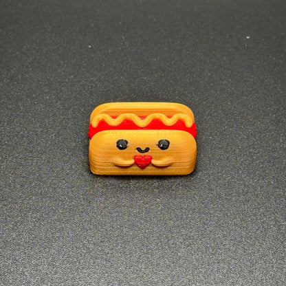 Handmade Cute Fast Food Keycaps, Burger, Fries, Popcorn, Hot Dog Keycaps for Cherry MX - Cute Custom Artisan Gift - Keycap Set for Him & Her