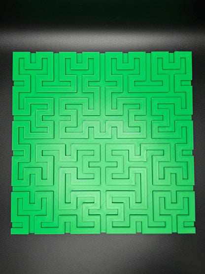 Hilbert Curve Puzzle - Fractal Art for Home Décor, Unique Mathematical Gift, Educational Toy & Brain Teaser for Adults and Kids - 3D Printed