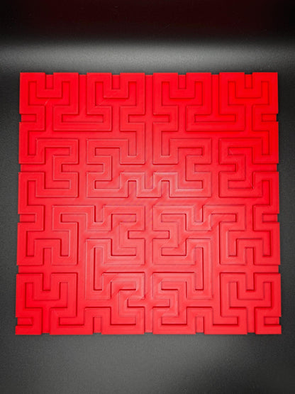 Hilbert Curve Puzzle - Fractal Art for Home Décor, Unique Mathematical Gift, Educational Toy & Brain Teaser for Adults and Kids - 3D Printed