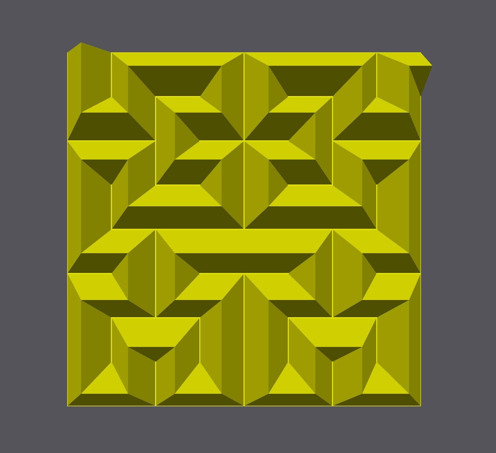 Square Hilbert Panels - Fractal Art for Home Décor, Unique Mathematical Gift, Educational Toy & Brain Teaser for Adults and Kids - 3D Print