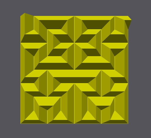 Square Hilbert Panels - Fractal Art for Home Décor, Unique Mathematical Gift, Educational Toy & Brain Teaser for Adults and Kids - 3D Print
