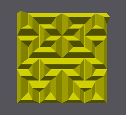 Square Hilbert Panels - Fractal Art for Home Décor, Unique Mathematical Gift, Educational Toy & Brain Teaser for Adults and Kids - 3D Print