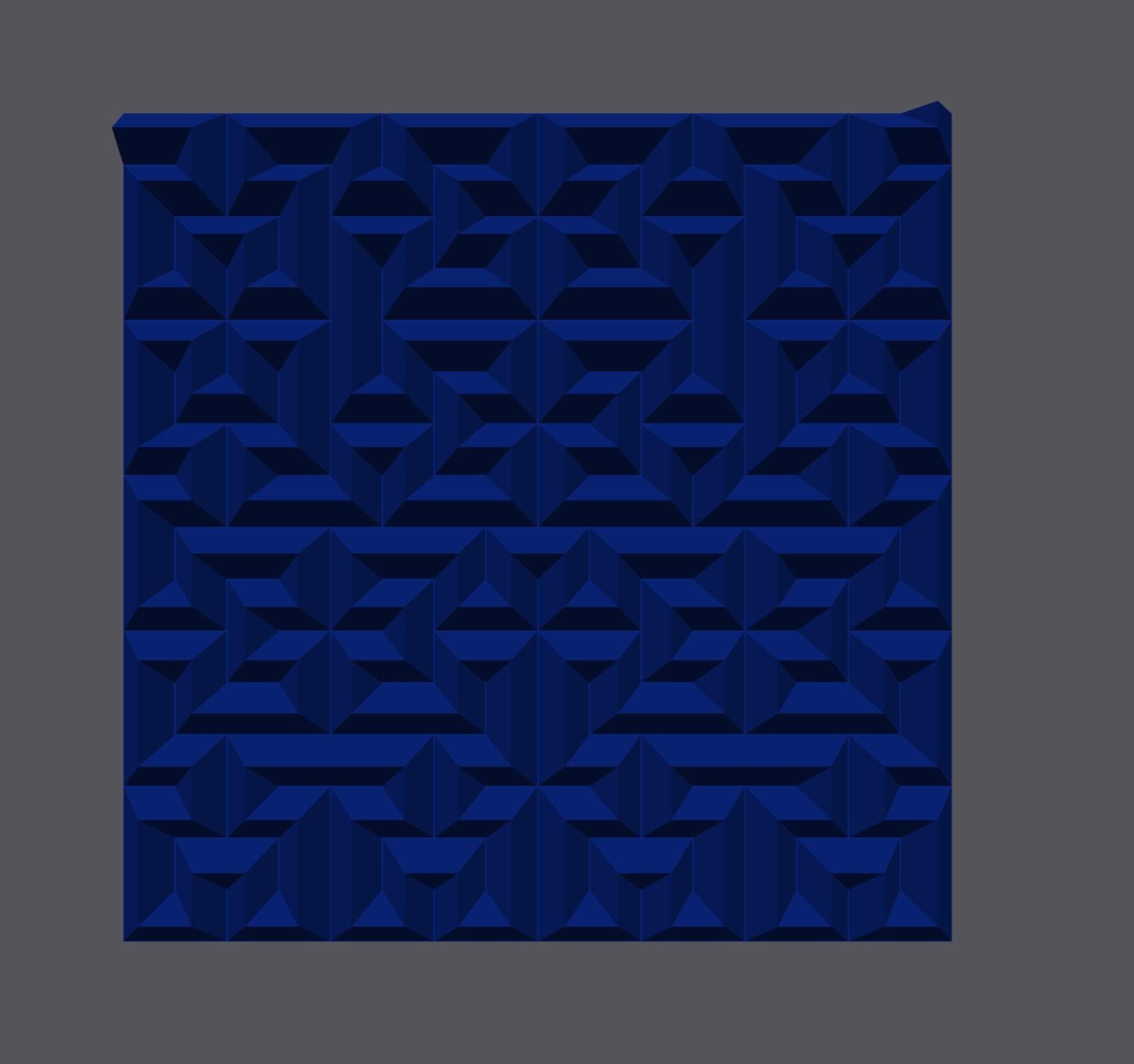 Square Hilbert Panels - Fractal Art for Home Décor, Unique Mathematical Gift, Educational Toy & Brain Teaser for Adults and Kids - 3D Print