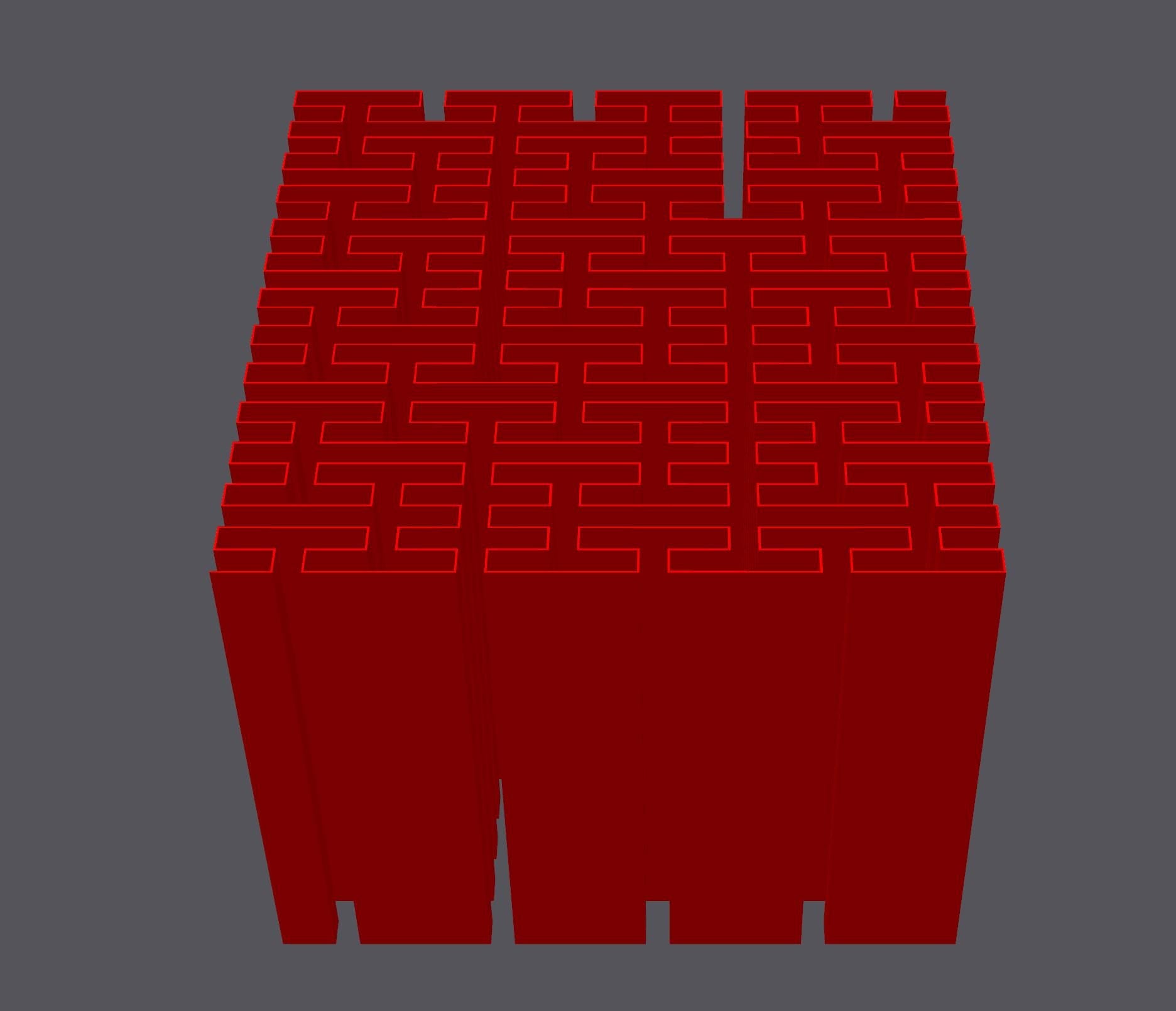 Peano Curve Art Print | 3D Space Filling Design by Guiseppe Peano | Un ...