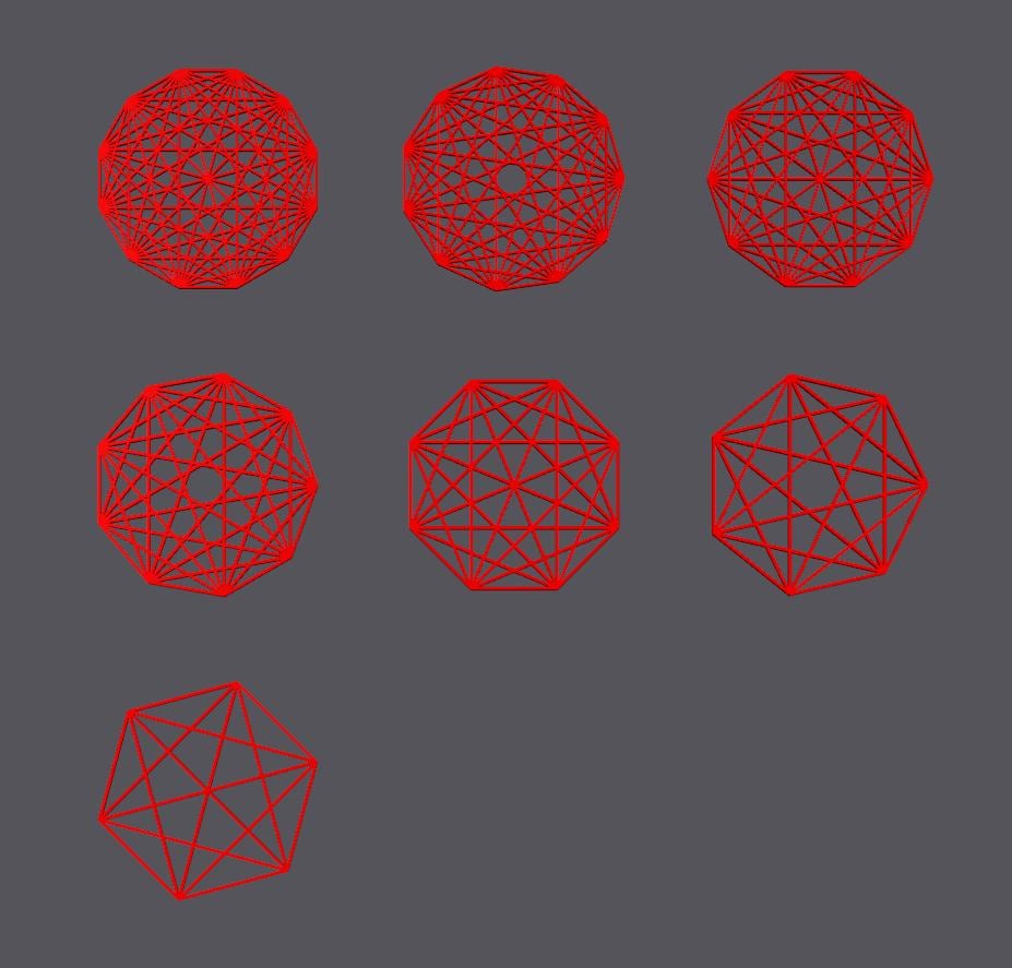 Summation n-1 Math Decorations - Geometric Line Art Circles for STEM and Math Lovers | Unique 3D Printed Decor