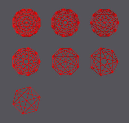 Summation n-1 Math Decorations - Geometric Line Art Circles for STEM and Math Lovers | Unique 3D Printed Decor