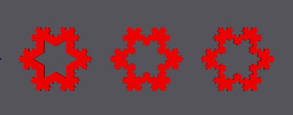 Koch Snowflakes - Fractal Curve Model, 3D Print Desk Art and Learning Tool Gift for Students & Teachers, High Quality Decor